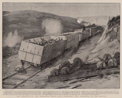 The Disaster to the Armoured Train near Estcourt, the derailing of the Trucks by Joseph Nash